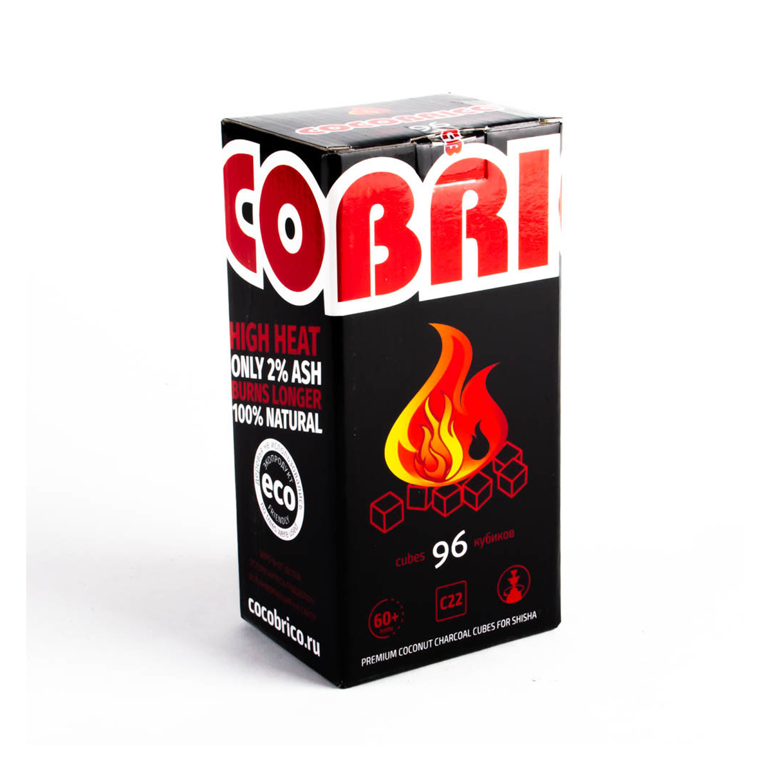 Уголь CocoBrico 22 мм 1 кг